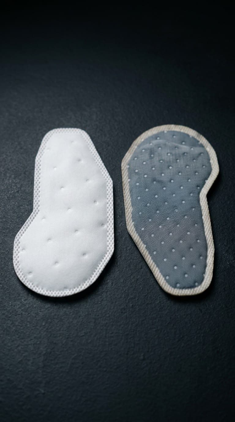 A clean white CVT filter beside a used grey one